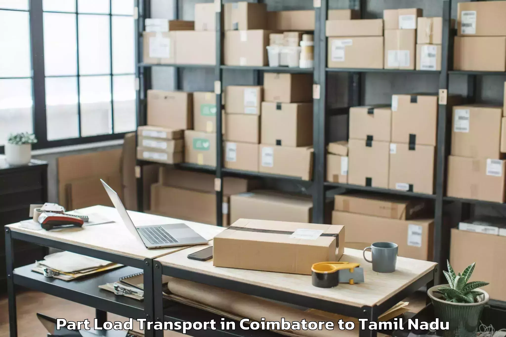 Professional Coimbatore to Arakonam Part Load Transport